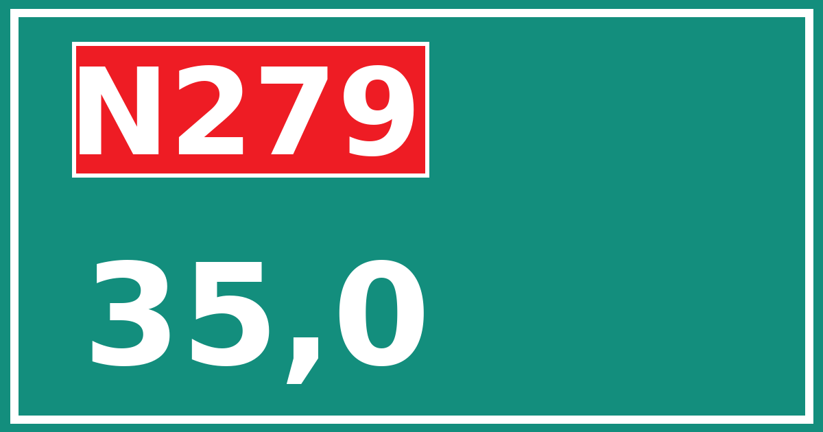 Hectometerbord N279 35,0