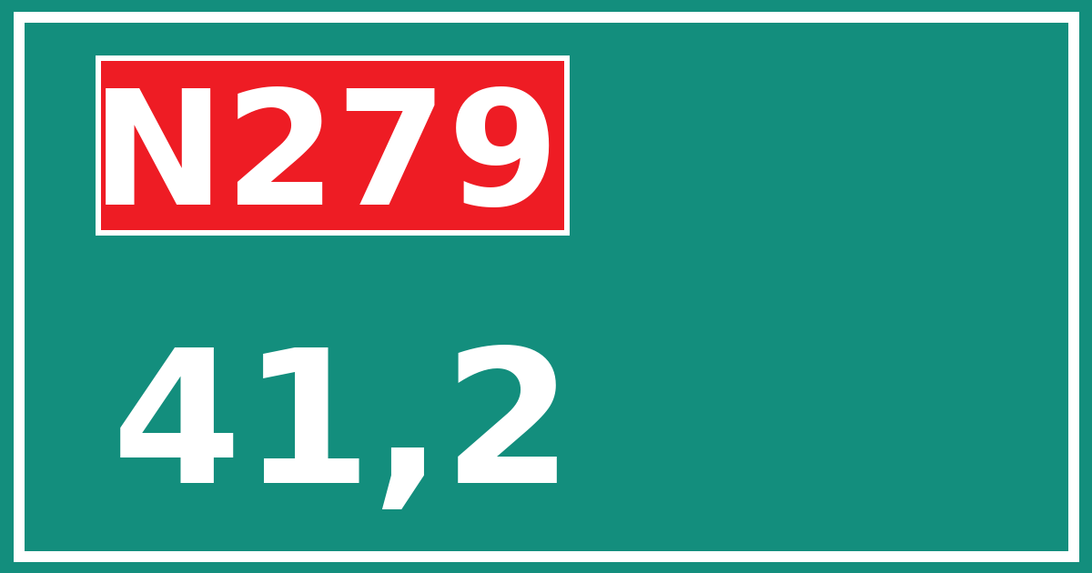 Hectometerbord N279 41,2