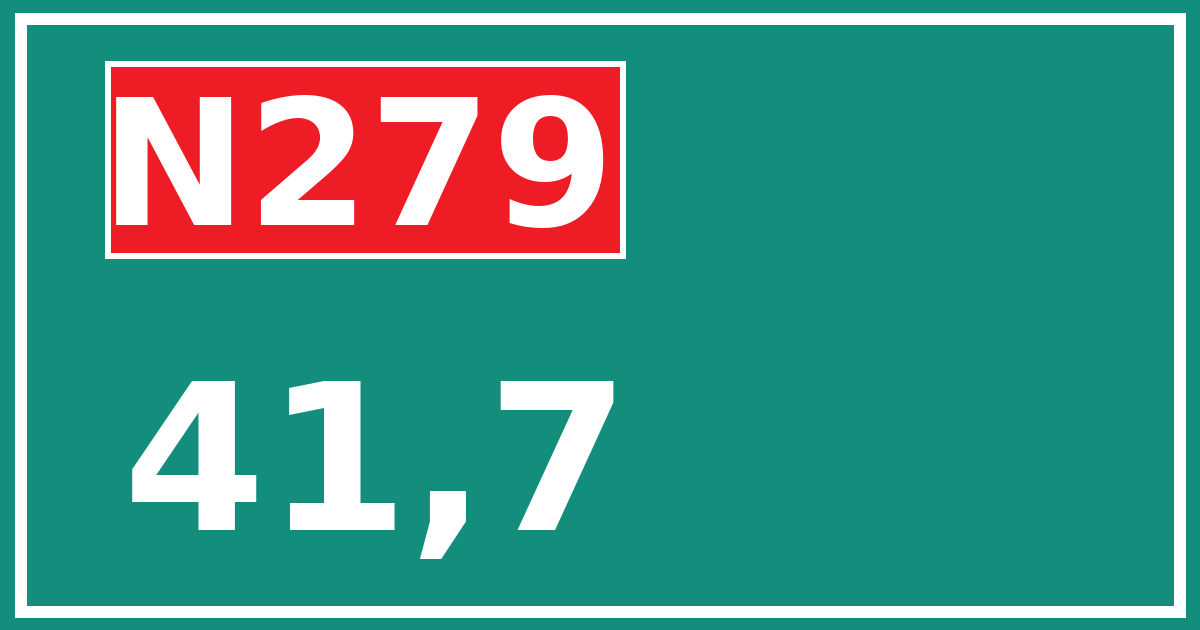 Hectometerbord N279 41,7