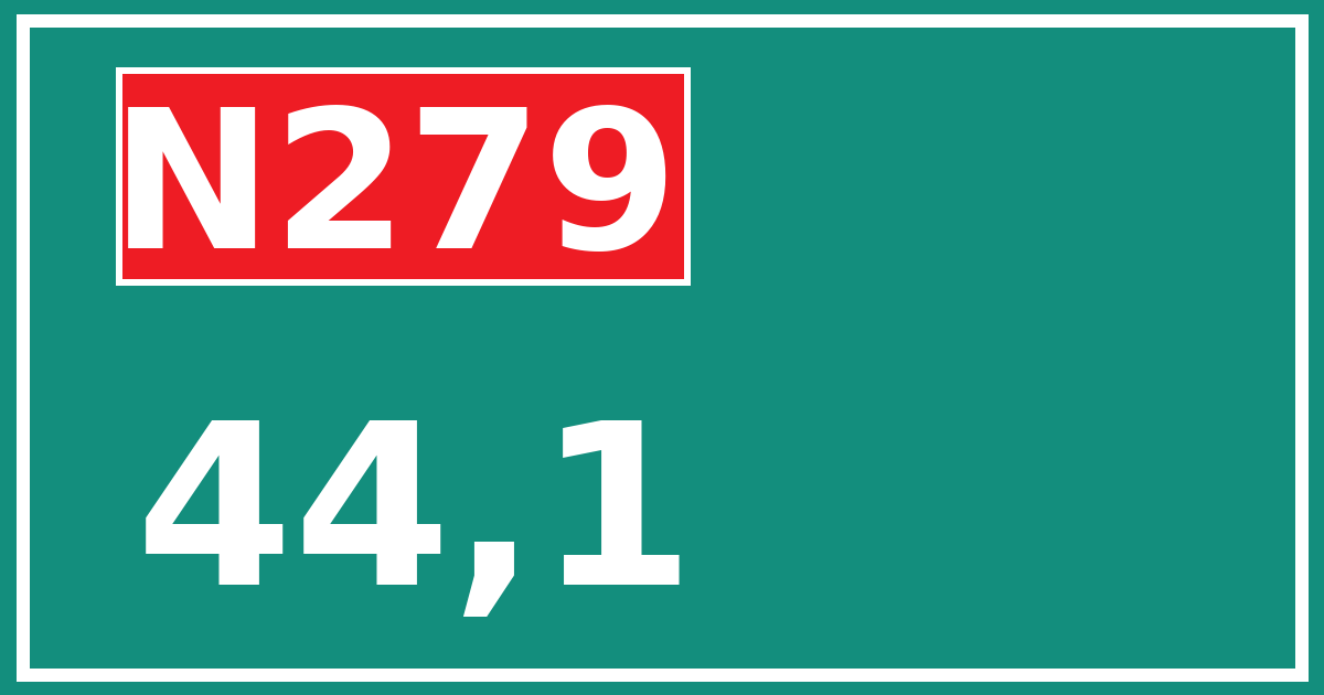Hectometerbord N279 44,1