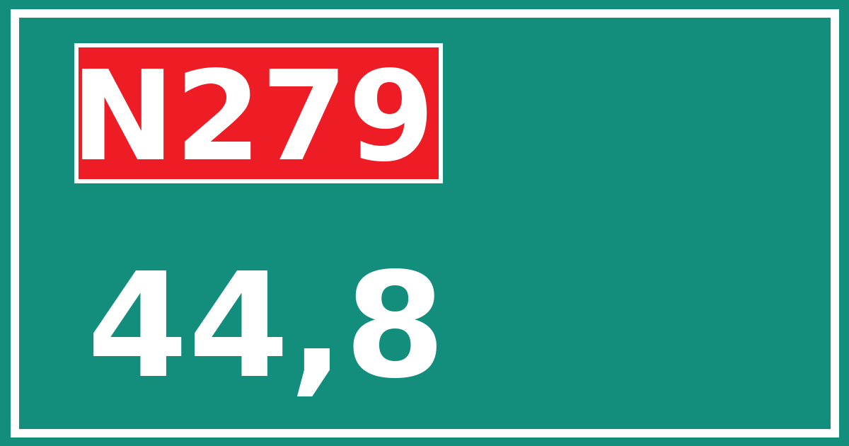Hectometerbord N279 44,8