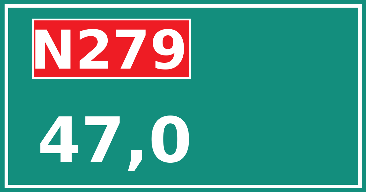 Hectometerbord N279 47,0