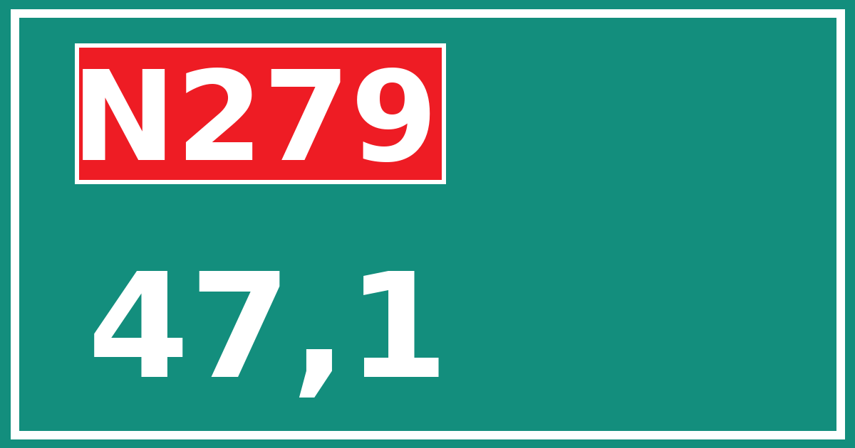 Hectometerbord N279 47,1