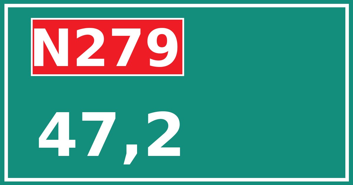 Hectometerbord N279 47,2