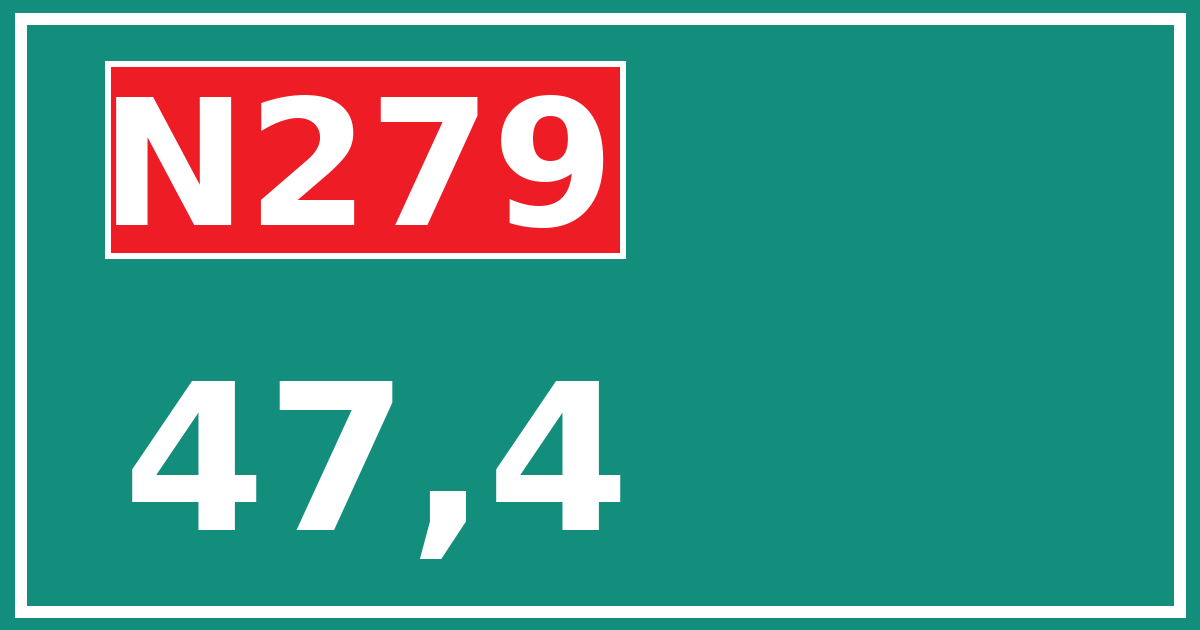 Hectometerbord N279 47,4