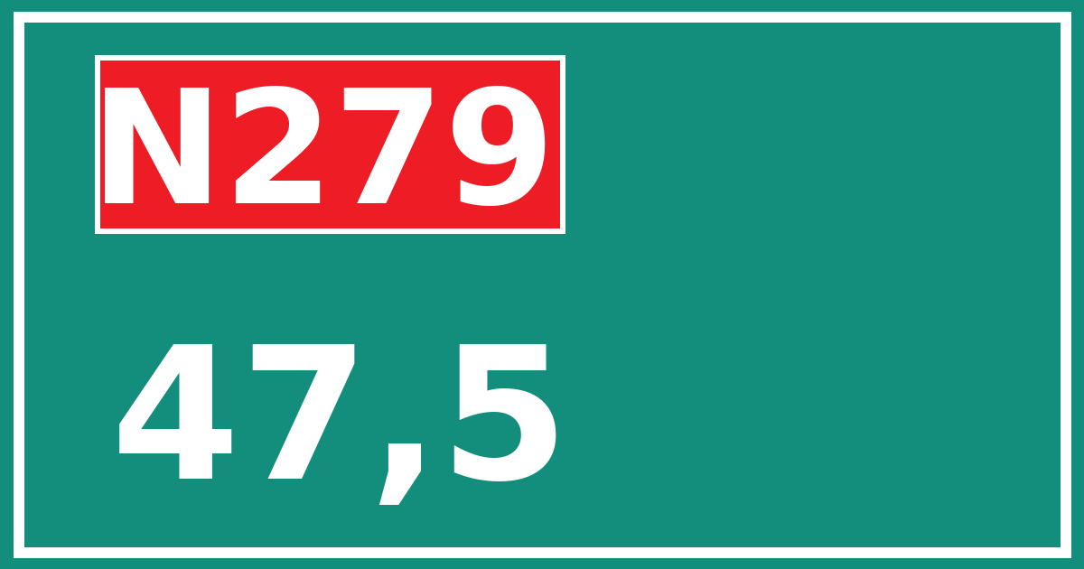 Hectometerbord N279 47,5