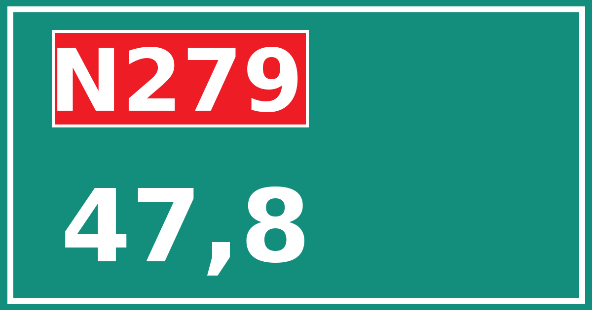 Hectometerbord N279 47,8