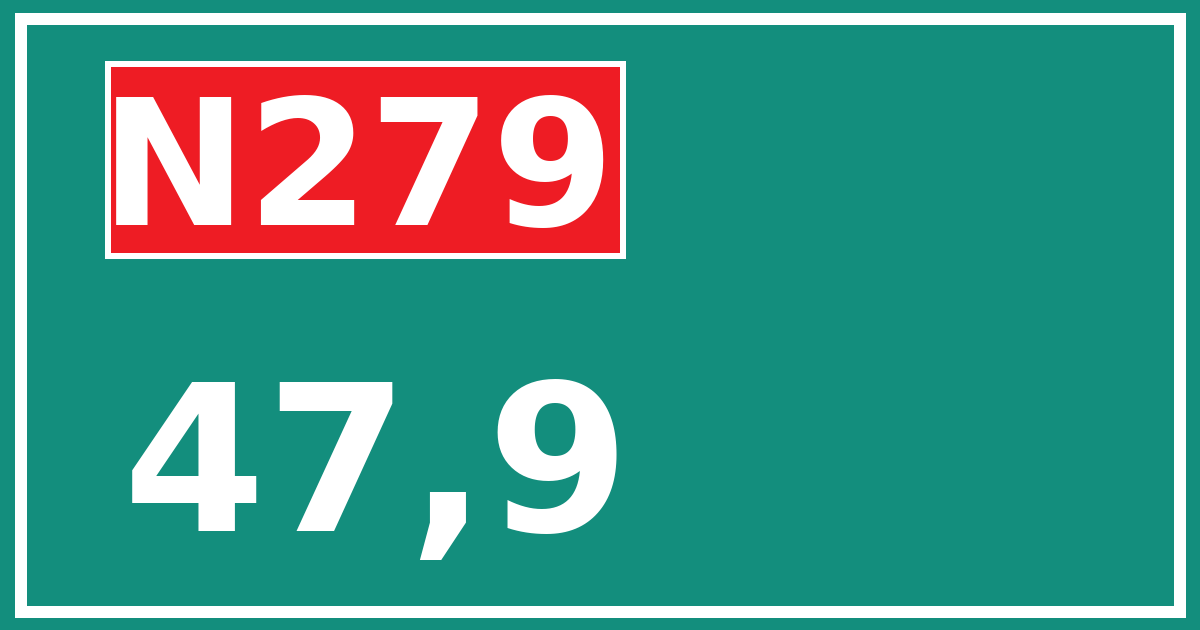 Hectometerbord N279 47,9