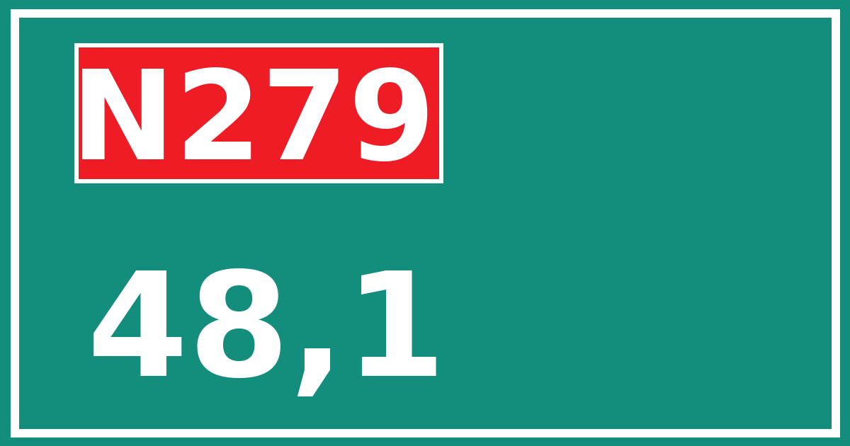 Hectometerbord N279 48,1