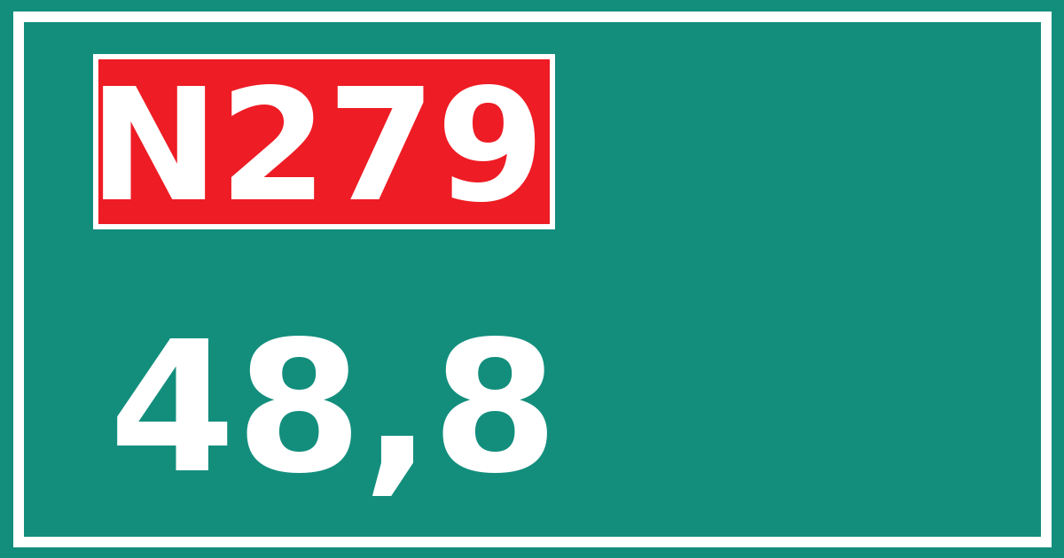 Hectometerbord N279 48,8