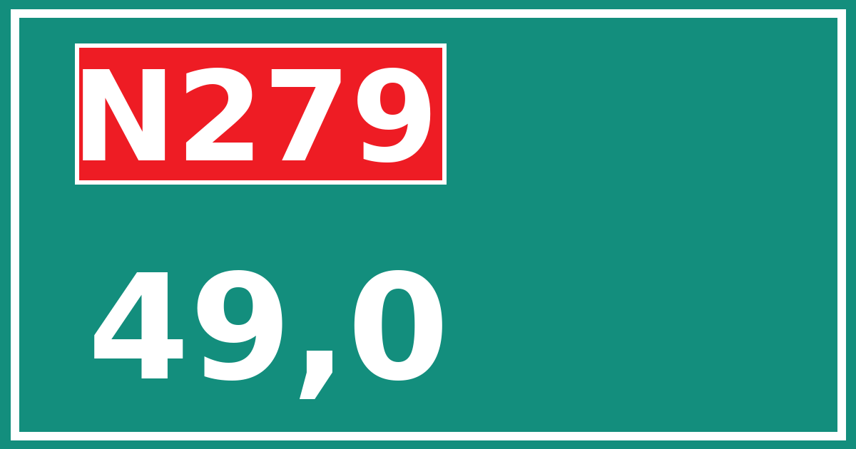 Hectometerbord N279 49,0