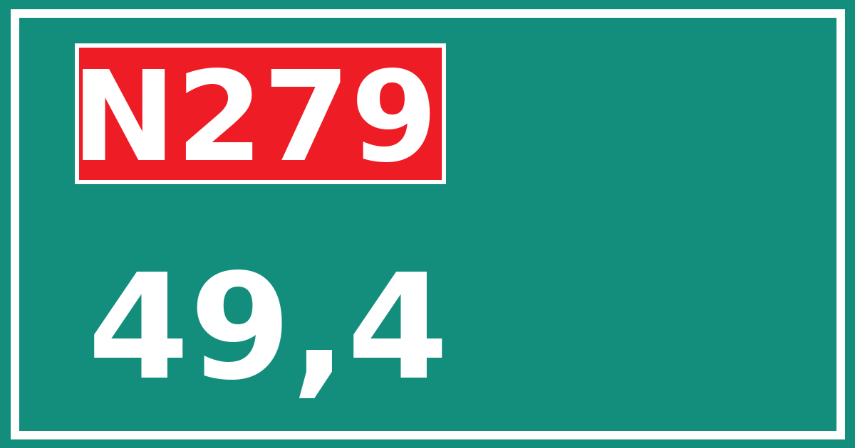 Hectometerbord N279 49,4