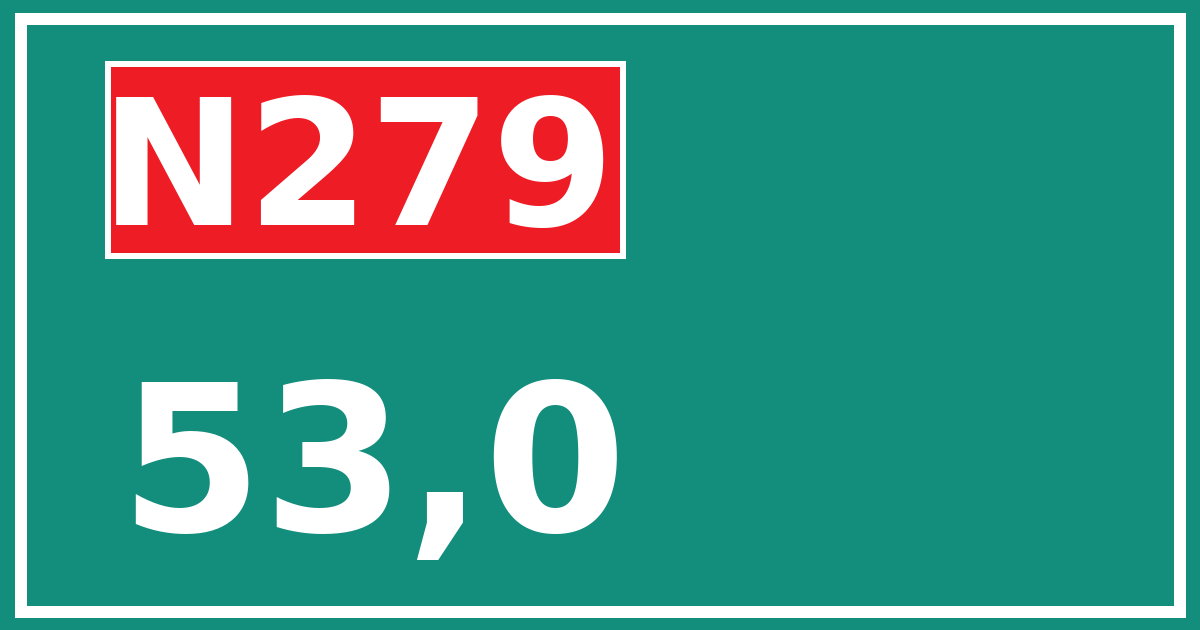 Hectometerbord N279 53,0