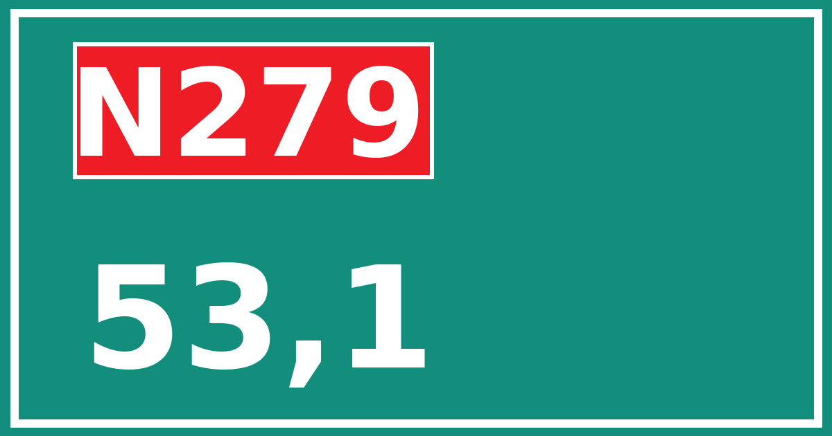 Hectometerbord N279 53,1