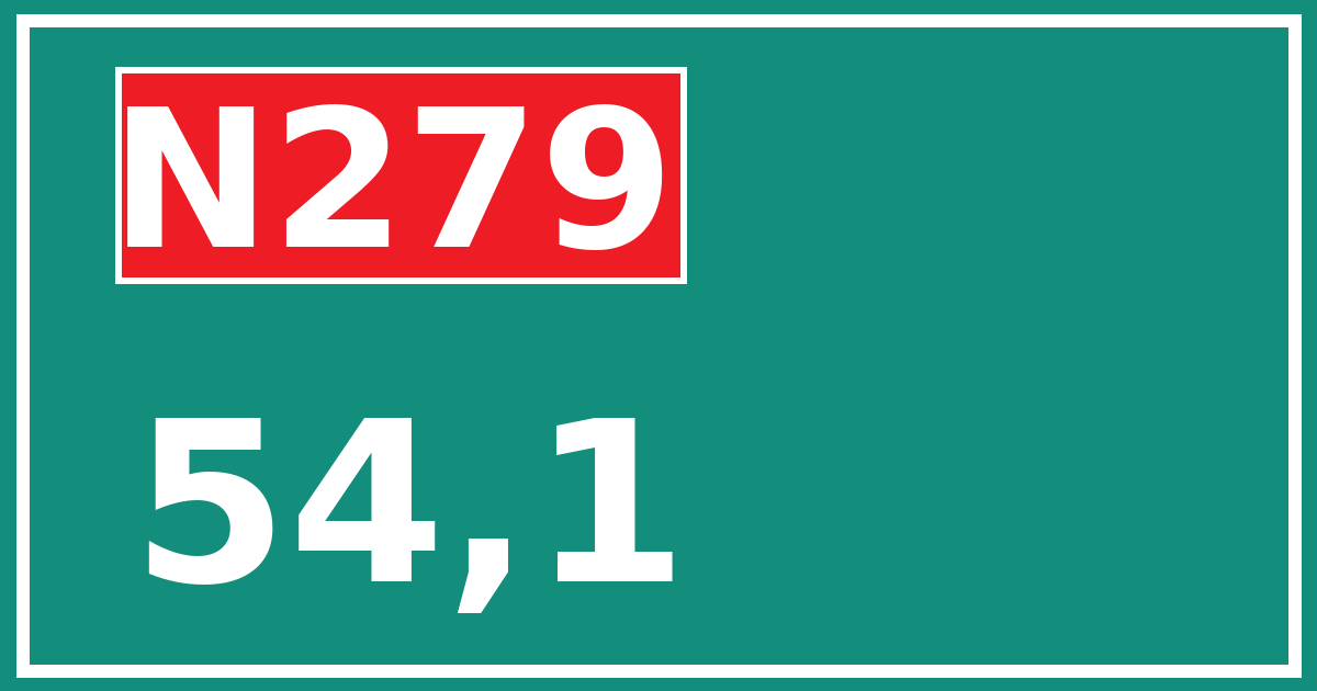 Hectometerbord N279 54,1