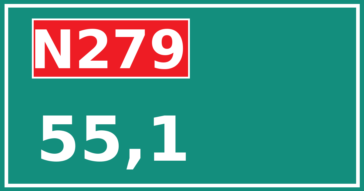 Hectometerbord N279 55,1