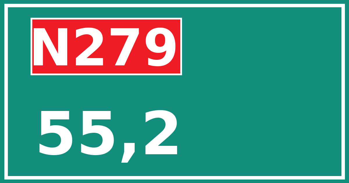Hectometerbord N279 55,2