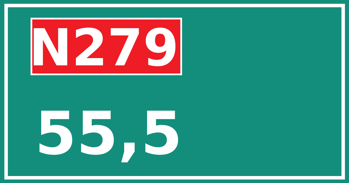 Hectometerbord N279 55,5