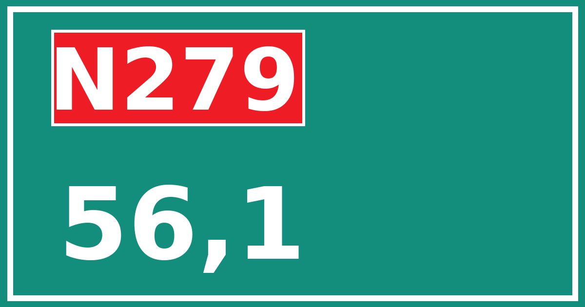 Hectometerbord N279 56,1