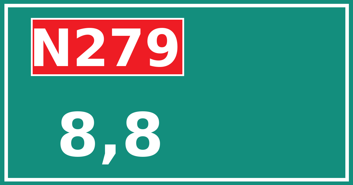 Hectometerbord N279 8,8