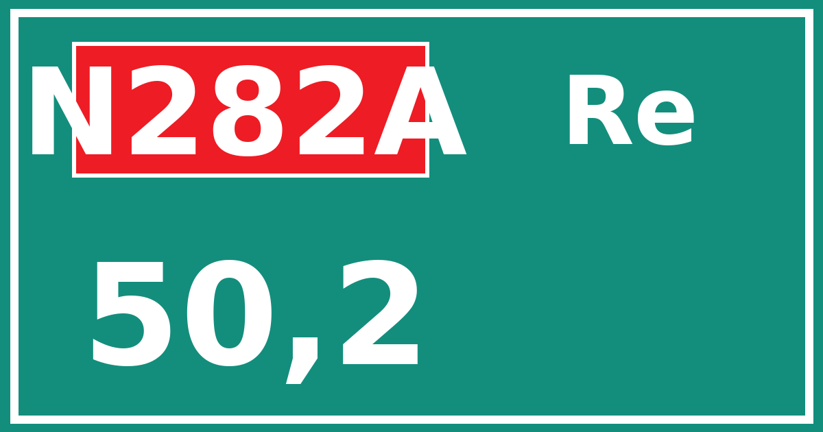 Hectometerbord N282A 50,2 zijde Re