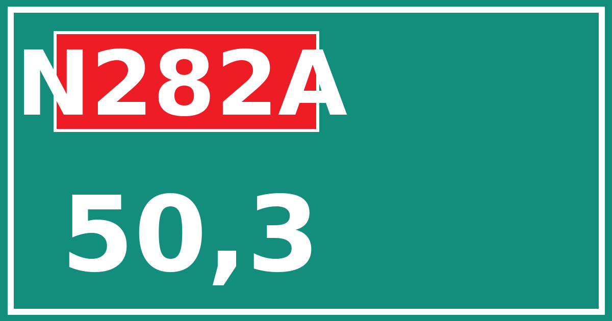 Hectometerbord N282A 50,3