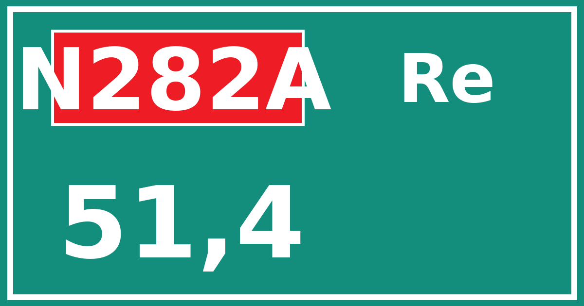 Hectometerbord N282A 51,4 zijde Re