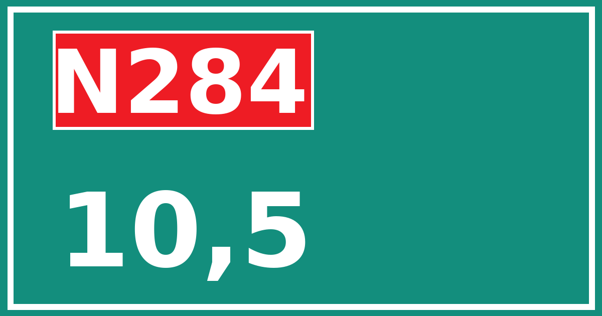 Hectometerbord N284 10,5