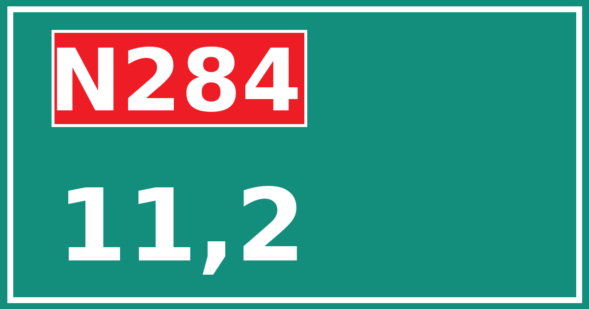 Hectometerbord N284 11,2