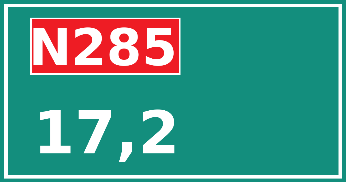 Hectometerbord N285 17,2