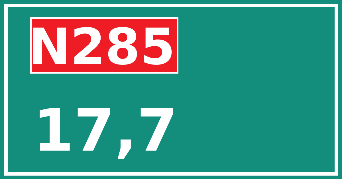 Hectometerbord N285 17,7