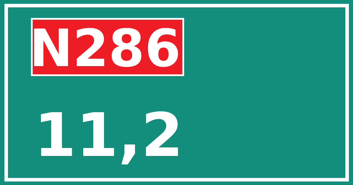 Hectometerbord N286 11,2