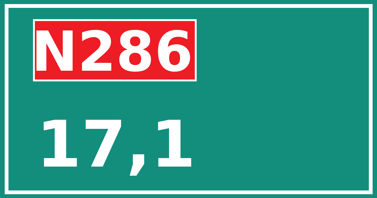 Hectometerbord N286 17,1