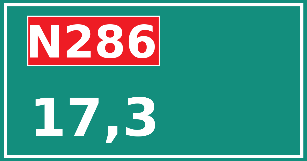 Hectometerbord N286 17,3