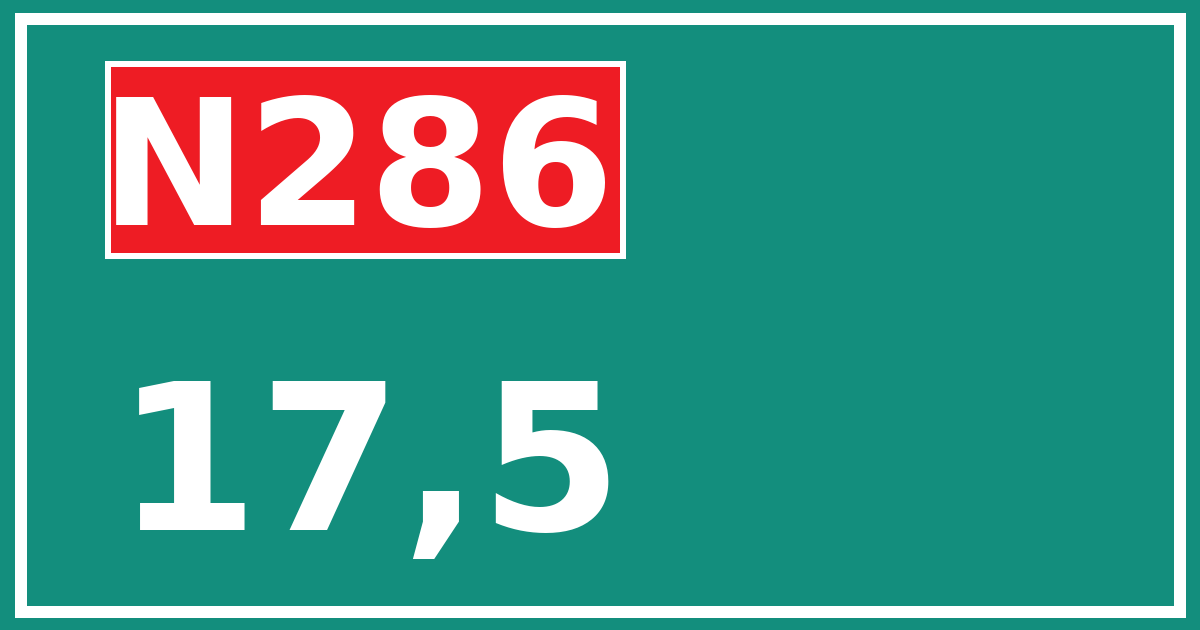 Hectometerbord N286 17,5