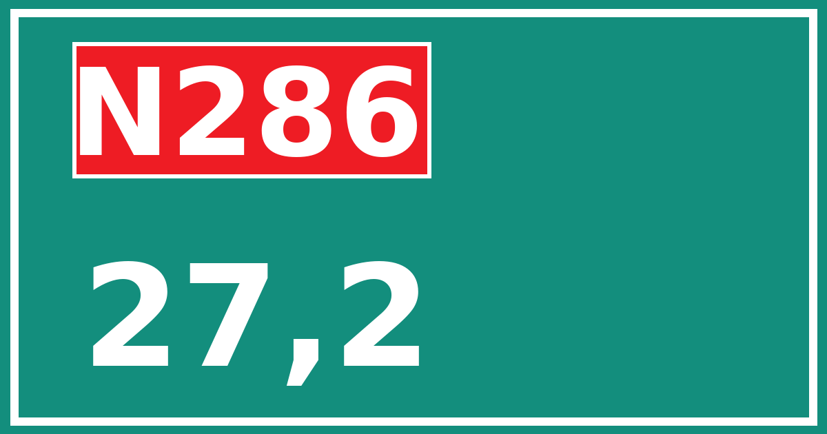 Hectometerbord N286 27,2