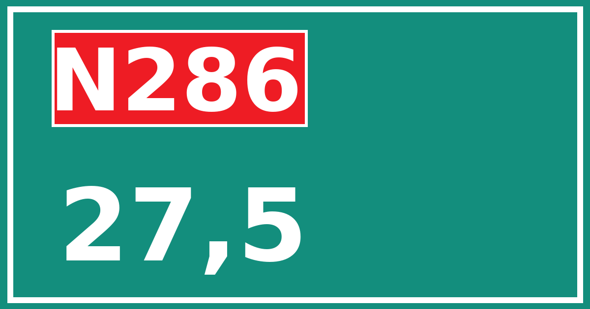 Hectometerbord N286 27,5