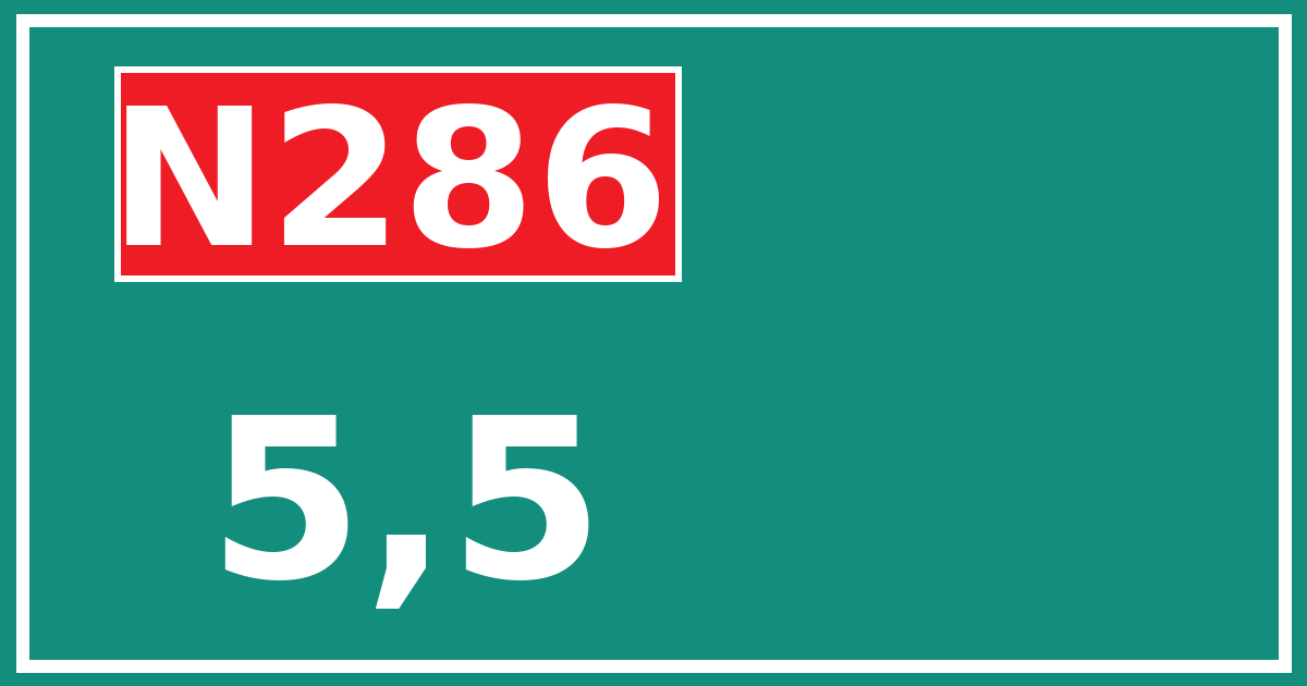 Hectometerbord N286 5,5