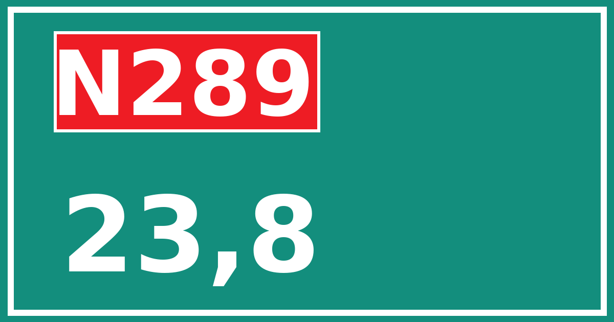 Hectometerbord N289 23,8