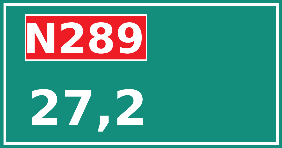 Hectometerbord N289 27,2