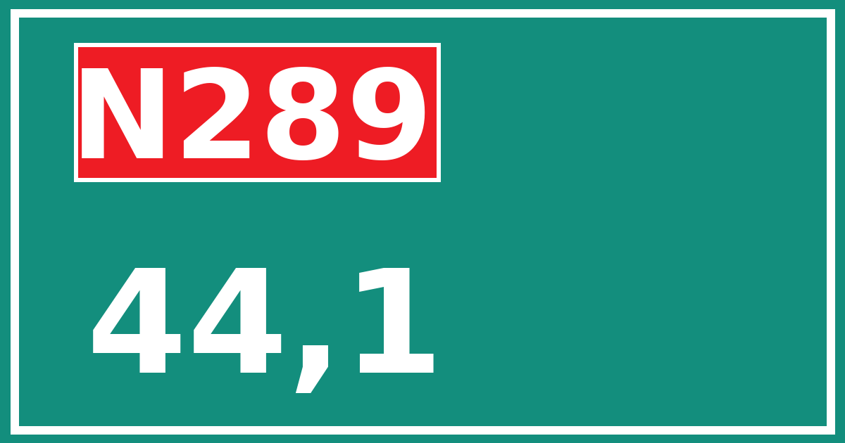Hectometerbord N289 44,1