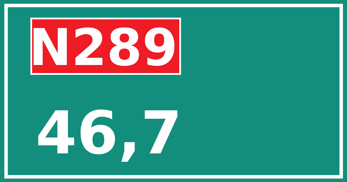 Hectometerbord N289 46,7