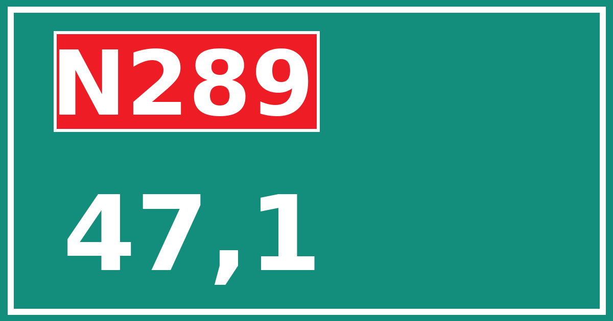 Hectometerbord N289 47,1
