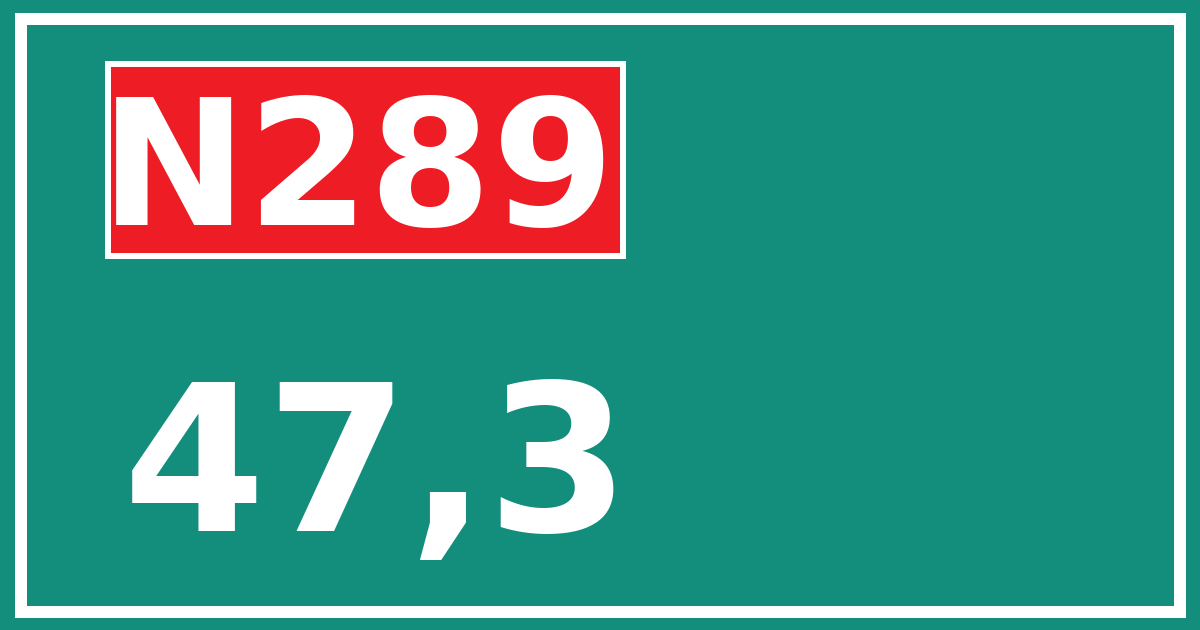 Hectometerbord N289 47,3