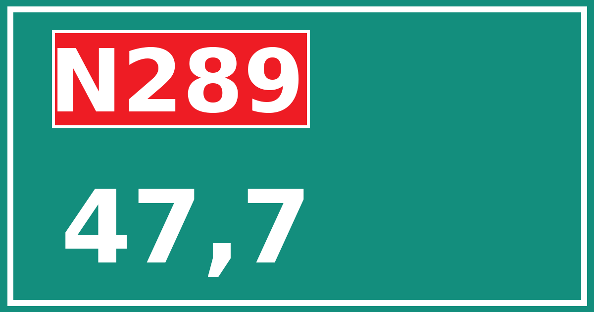 Hectometerbord N289 47,7