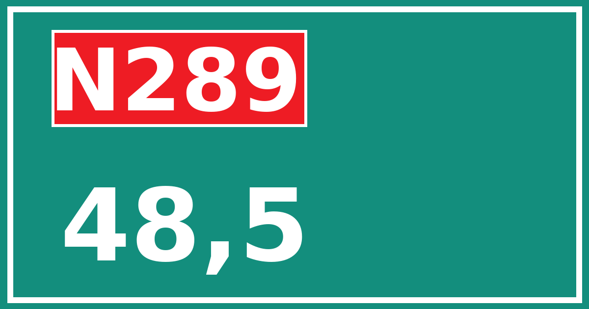 Hectometerbord N289 48,5