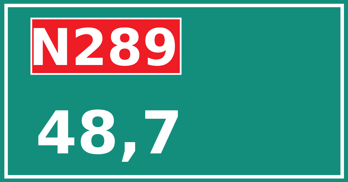 Hectometerbord N289 48,7