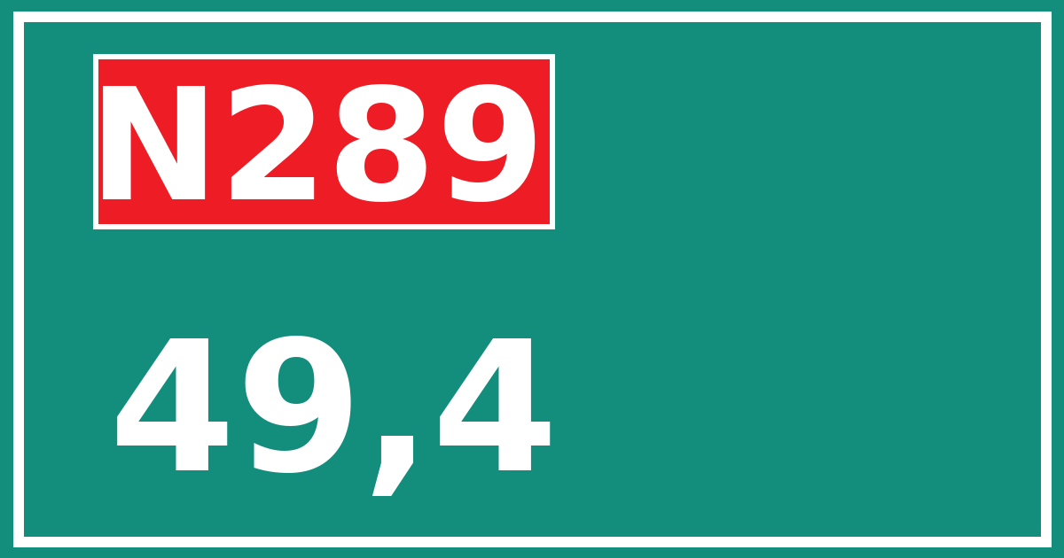 Hectometerbord N289 49,4