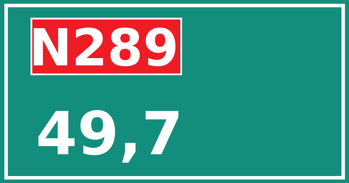 Hectometerbord N289 49,7