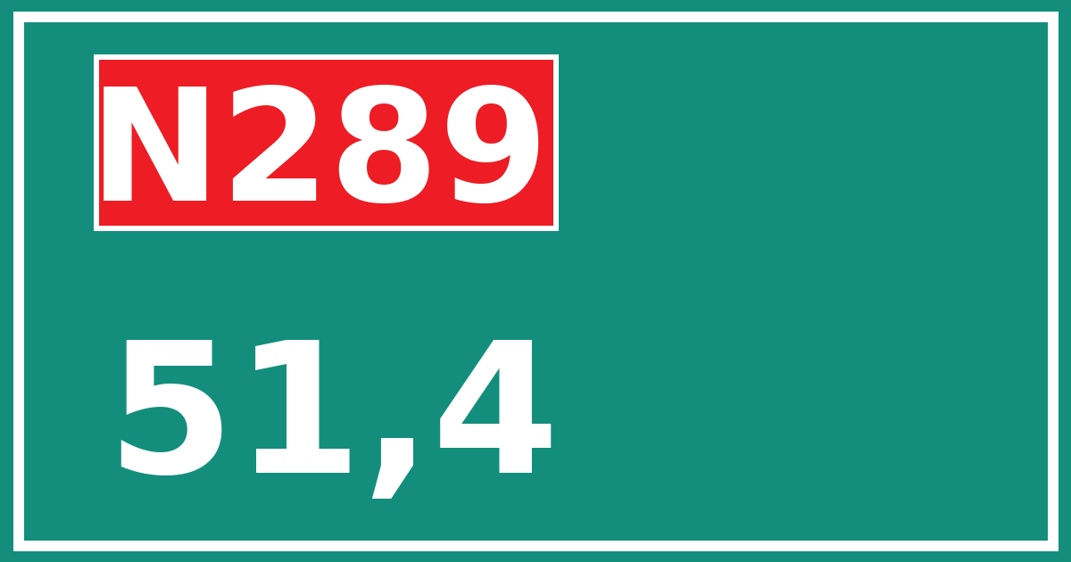 Hectometerbord N289 51,4